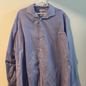 Calvin Klein Blue Dress Shirt Classic Button-Down
